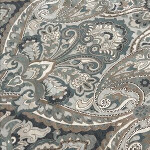 Pottery Barn Blue and Gray Paisley Bedding Set